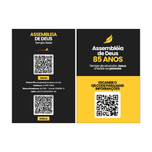Cartão QRCode Couchê 300g 10x15cm 4x4 Fosco Corte Reto 
